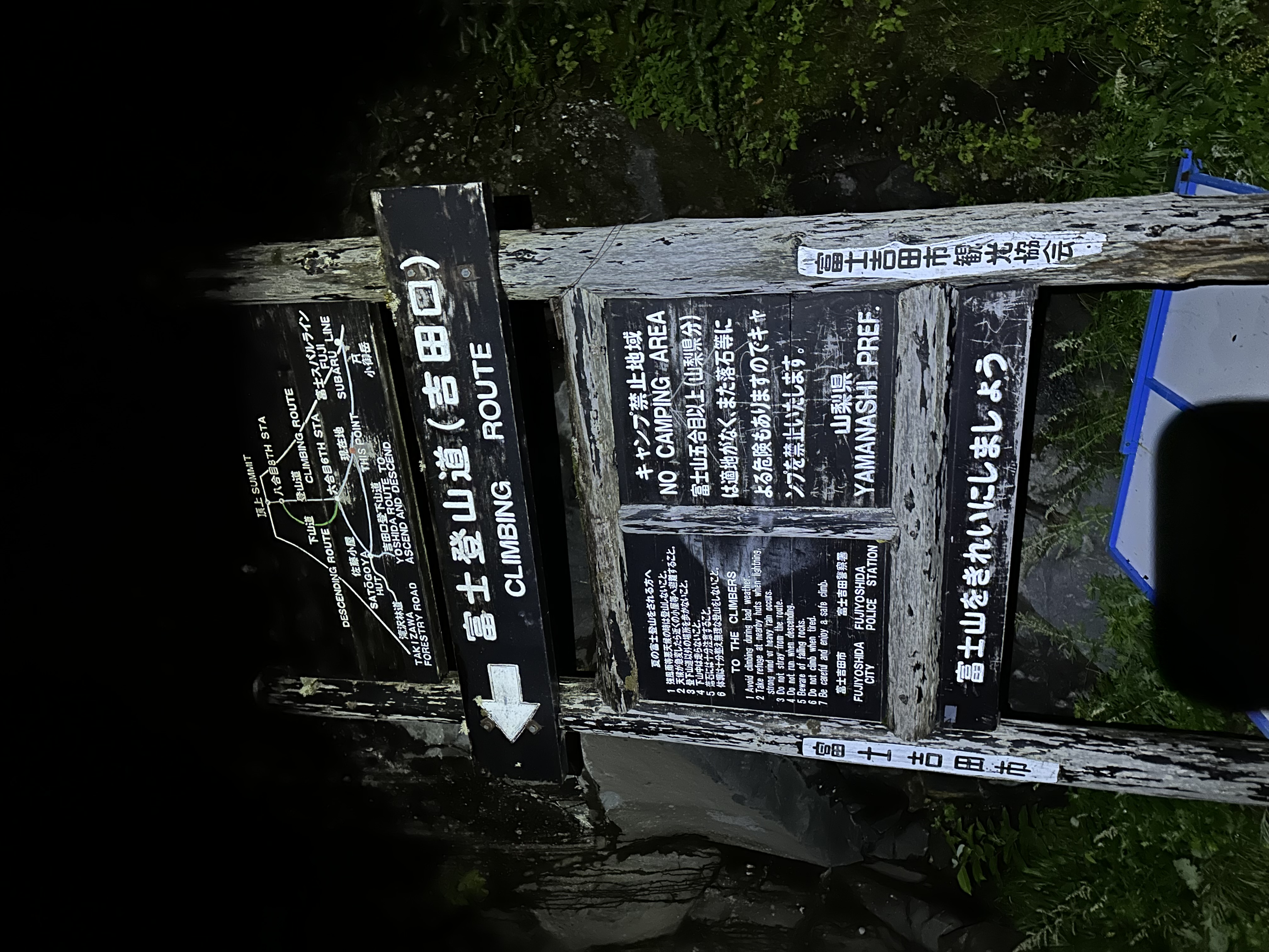 吉田登山线路线图